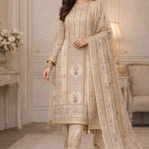 Elegant Linen Readymade Suit with Subtle Everyday Style