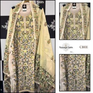 Elegant Cream Georgette Suit with Delicate Phulkari Handwork