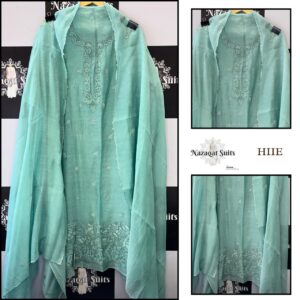 Mint Green Mal Suit with Thread Work and Dupatta
